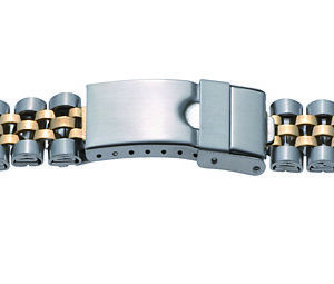 Metallband Edelstahl 20mm bicolor mattiert/poliert