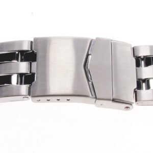 Metallband Edelstahl 26mm weiß mattiert/poliert