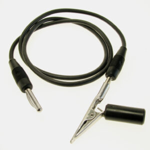 Warenklemme mit Kabel schwarz und Stecker für Rhodinette