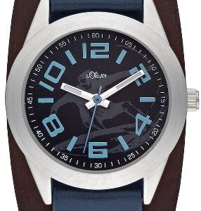 s.Oliver Lederband blau, braun SO-2103-LQ