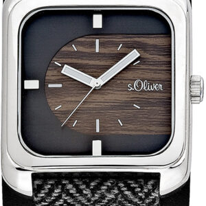 s.Oliver Leder-/ Textilband schwarz grau SO-430-LQ