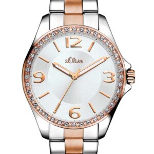 s.Oliver Edelstahlband rosé, silber bicolor SO-3059-MQ