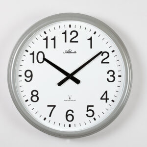 Atlanta 4449 silber, XL-Funk-Wanduhr, outdoor