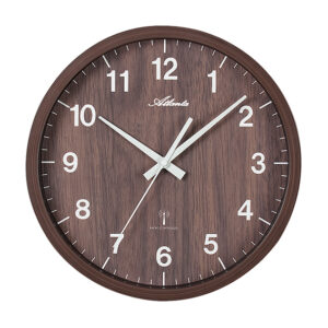Atlanta 4438/20 nussbaum Funk-Wanduhr, Holzoptik