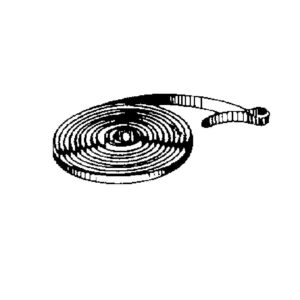 Großuhren-Zugfedern mit Schlaufe, B=9mm St=0,40mm L=1000mm