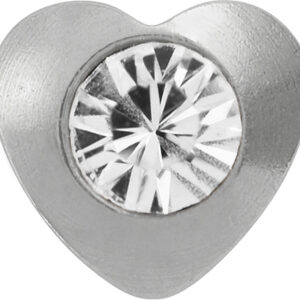Erstohrstecker Easy Piercy Comfort Ø 3,95 mm weiß Basic Herz Brillant
