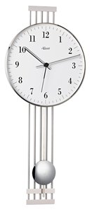 HERMLE Funk-Pendelwanduhr, vernickelt