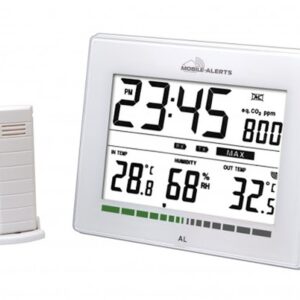 Luftgüte-Monitor mit Quarzuhr