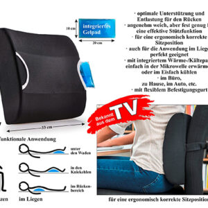 Rückenstützkissen mit Gelpad mit Kälte-/ Wärmefunktion