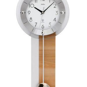 AMS Funk-Pendelwanduhr Kernbuche