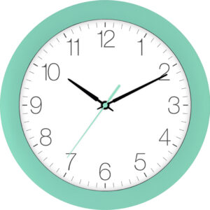 Funk-Wanduhr grün-türkis