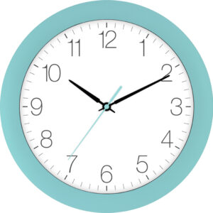 Funk-Wanduhr türkis-blau