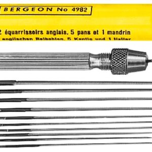 Reibahlen-Sortiment 0,61 - 1,90 mm mit Halter Bergeon