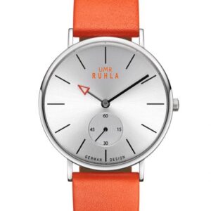 Uhren Manufaktur Ruhla - Quarz-Armbanduhr - Lederband orange