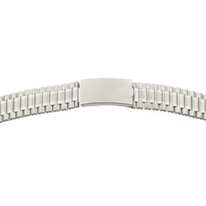 Metallband Stahl 20mm Stahl poliert/mattiert mit Federschließe gerader Anstoß