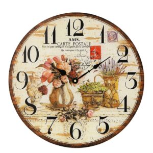 AMS Quarz-Wanduhr Flowers