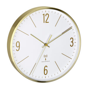 Funk-Wanduhr analog, gold