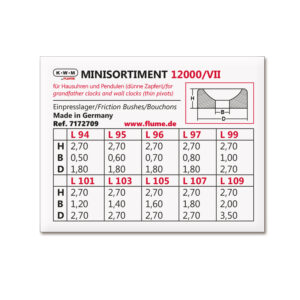 KWM Einpresslager-Sortiment Zapfen-Ø 0,5 - 2,0 mm