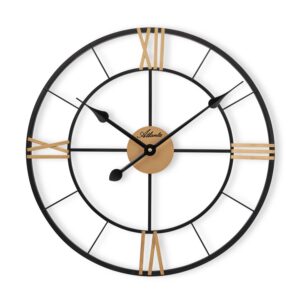 Atlanta 4567 Quarzwanduhr schwarz / gold