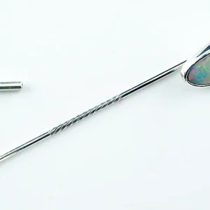 935er Reversnadel mit 1,07 ct. White Opal aus Australien