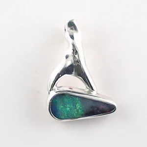 Massiver 935er Silberanhänger mit 1,64 ct. Boulder Opal