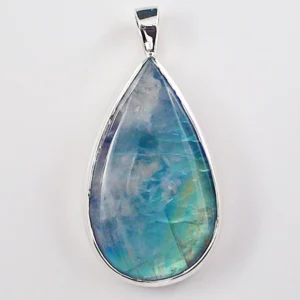 935 Silber Anhänger mit 17,68 ct. Mondstein – Handgefertigter Silberanhänger mit blauem Mondstein aus Sri Lanka