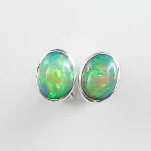 Welo Opal Ohrstecker 0,86 ct. + 0,58 ct. aus 925er Sterling Silber