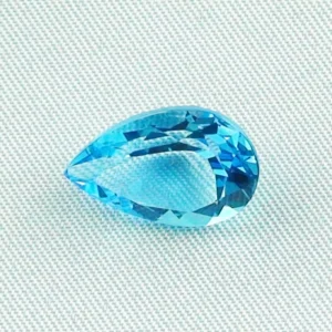 8,24 ct Blautopas Swiss Blue Tropfenschliff Edelstein Schmuckstein