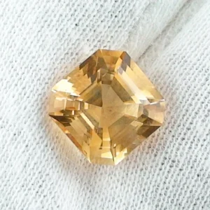 4,58 ct. Citrin Goldgelb - Octagon Asher Cut Edelstein