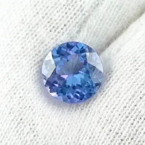 1,98 ct Tansanit Rund Brillant VVSI Blau Violett