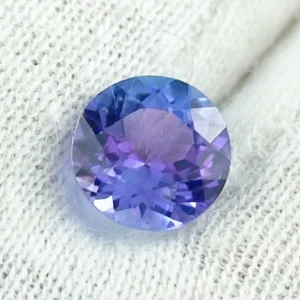2,08 ct Tansanit Rund Brillant VVSI Blau Violett