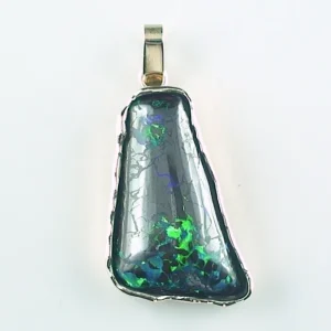 5,15 gr. 14k/585 Gelbgold Anhänger mit Boulder Matrix Opal aus Australien