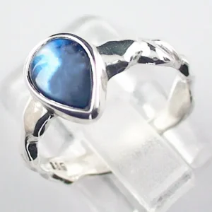 935er Silberring mit 1,06 ct natürlichem Mondstein in Ringgröße 54