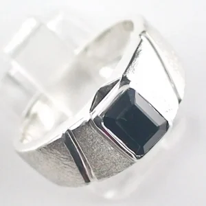 935er Silberring mit 1,53 ct Turmalin-Indigolith, Größe 59