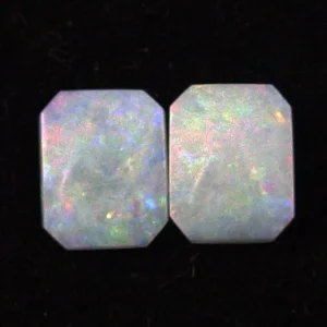 2,43 ct White Opale Multicolor – Vollopal-Paar aus Coober Pedy